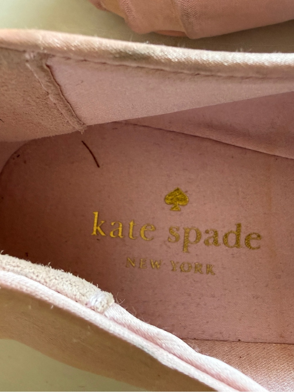 Kate Spade New York Pink Satin Pearl Embellished Ballet Flats | Size 8 - Picture 7 of 9